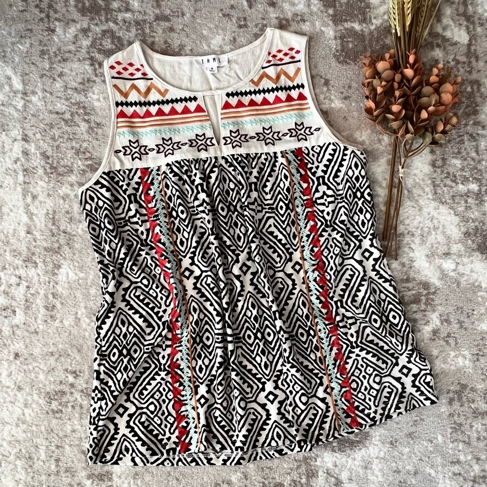 Womens THML printed blouse